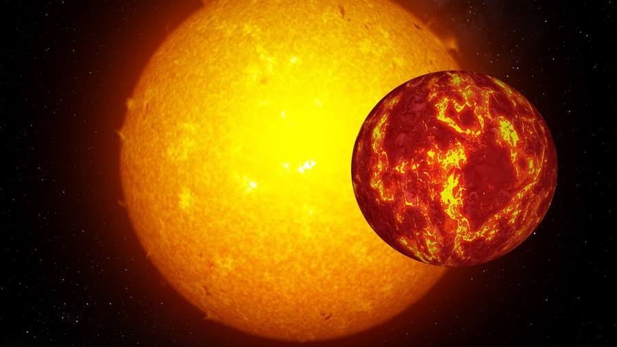 Simulación del planeta K2-106b orbitando alrededor de su estrella. Gabriel Pérez (IAC) 