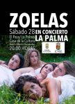 El grupo Zoelas actúa este sábado en la Casa de la Cultura de El Paso