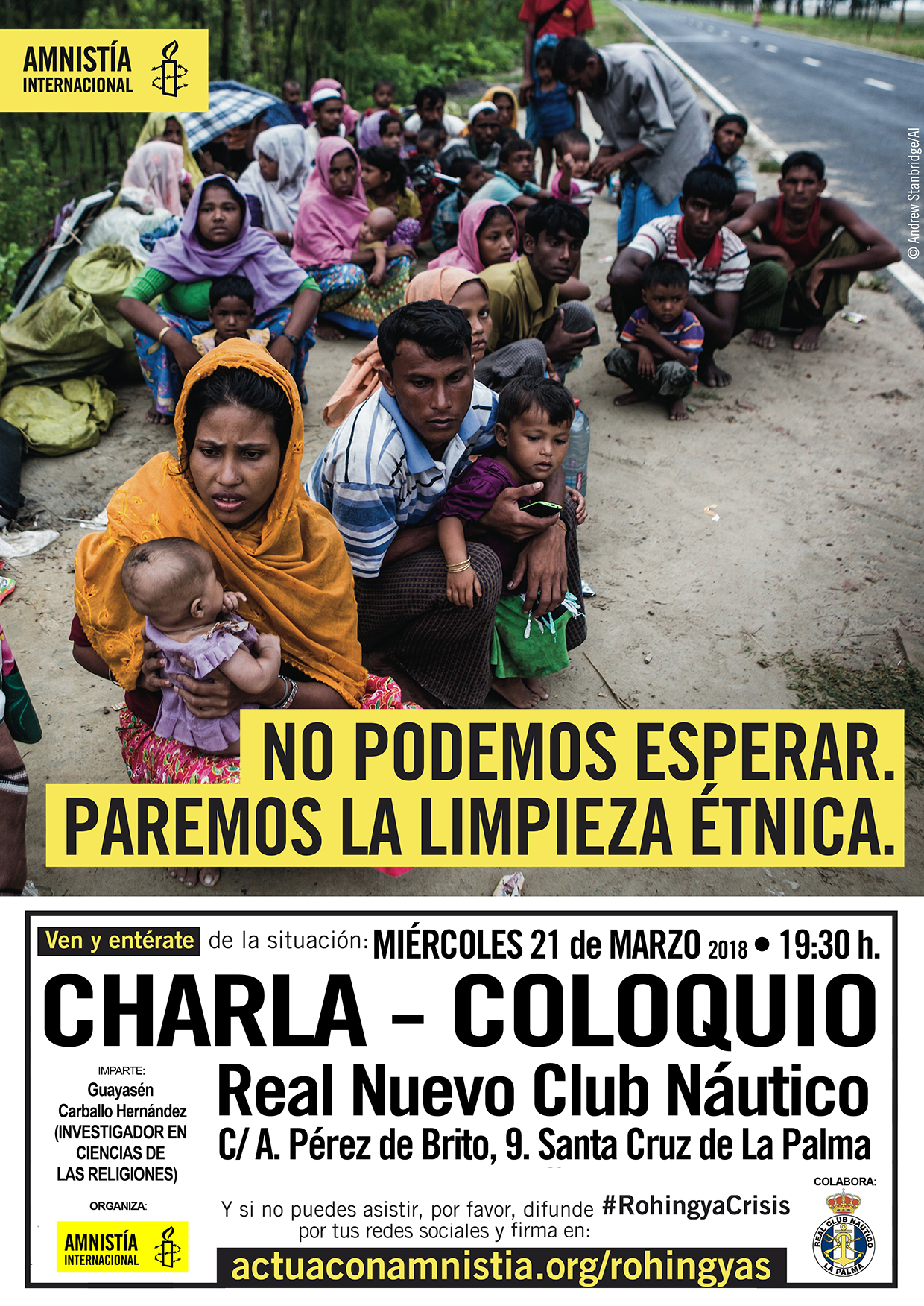 Cartel charla Coloquio Rohingyas