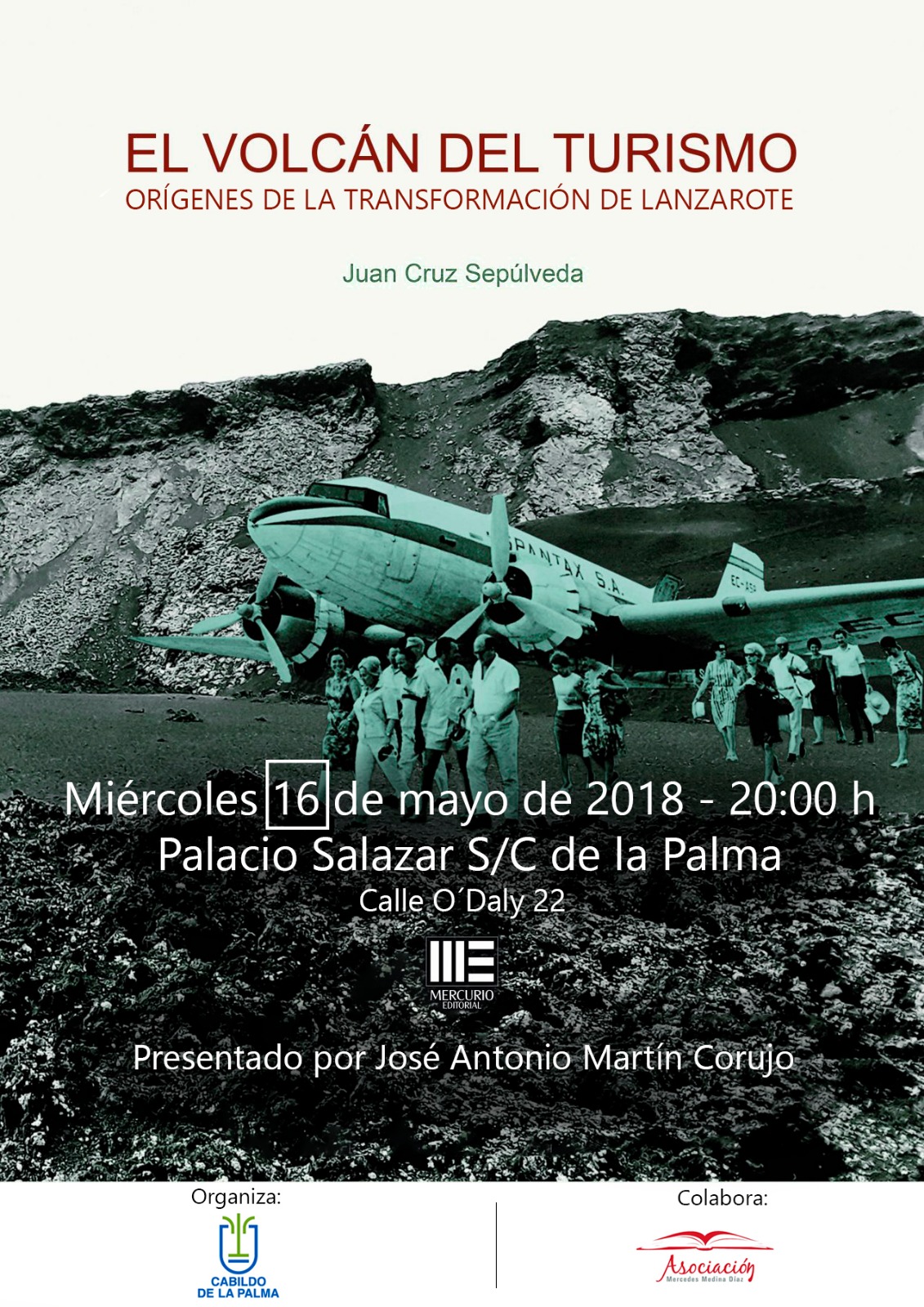 Cartel Presentación Libro El Volcán del Turismo Lanzarote