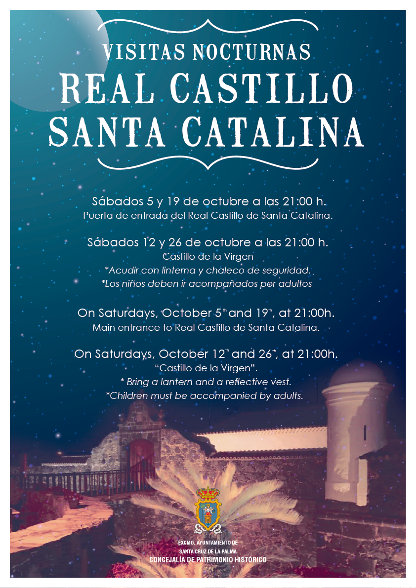 CARTEL-VISITAS-NOCTURNAS-CASTILLO-SANTA-CATALINA-OCTUBRE