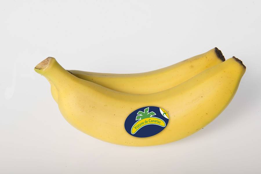 Plátano de Canarias etiqueta solapa nutricional en plátano-min