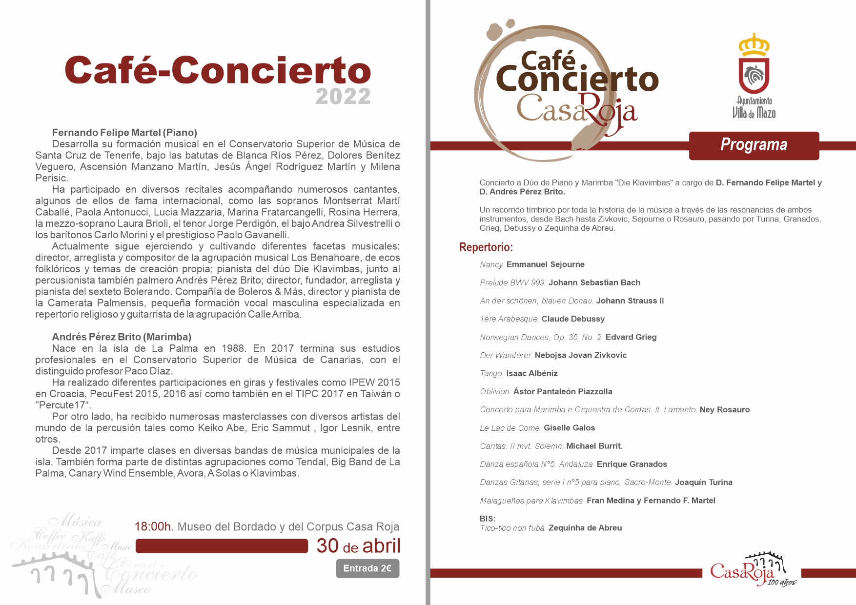 Cartel Café-Concierto 2
