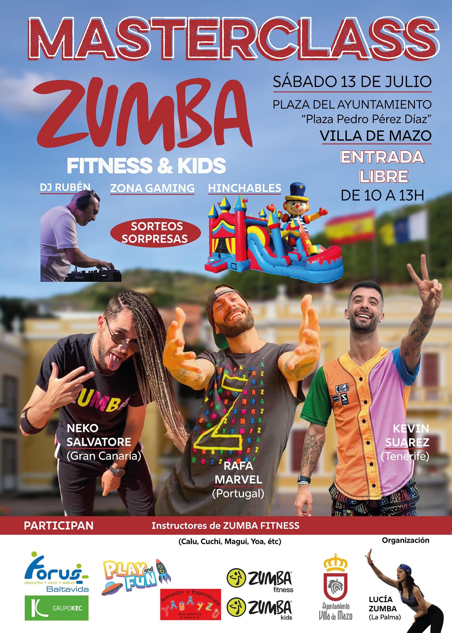 Cartel masterclass Zumba Villa de Mazo