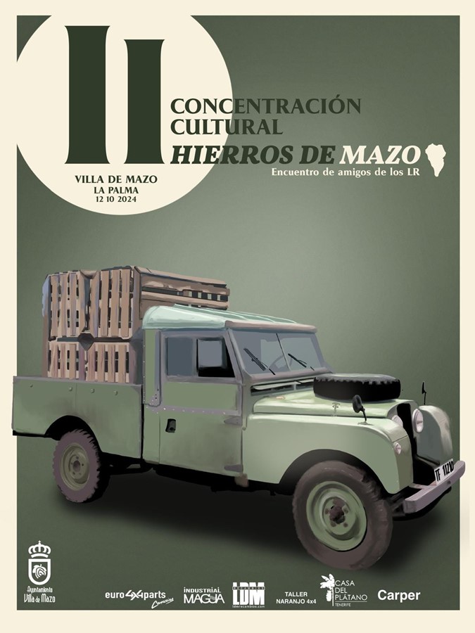 Cartel Villa de Mazo concentración Hierros de Mazo