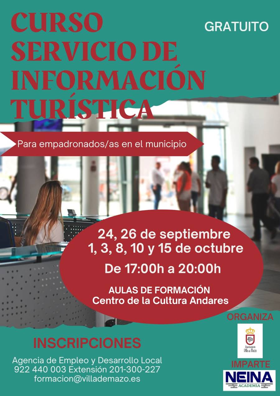 Cartel curso información turística