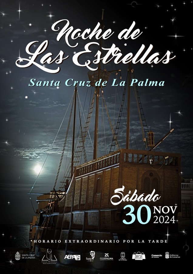 Cartel Noche de las Estrellas 2024 en Santa Cruz de La Palma