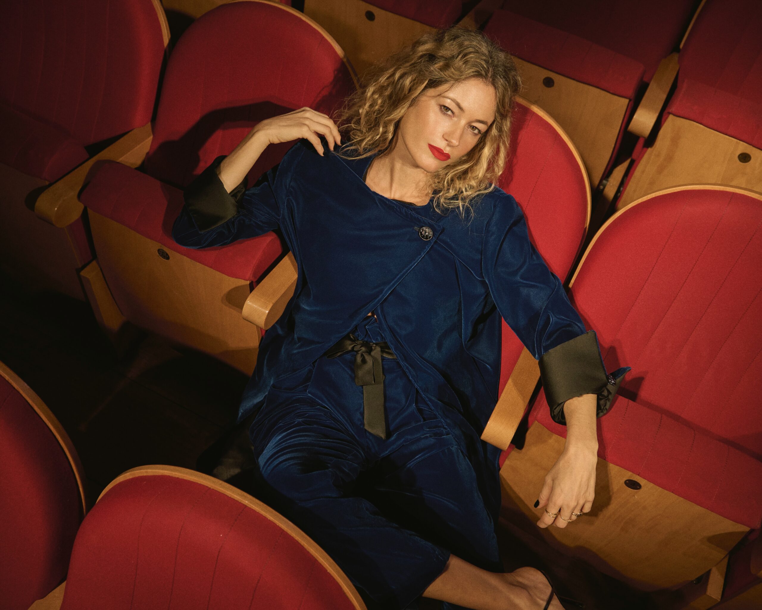 Laura Caldarola en el Teatro Cine Chico de la capital.